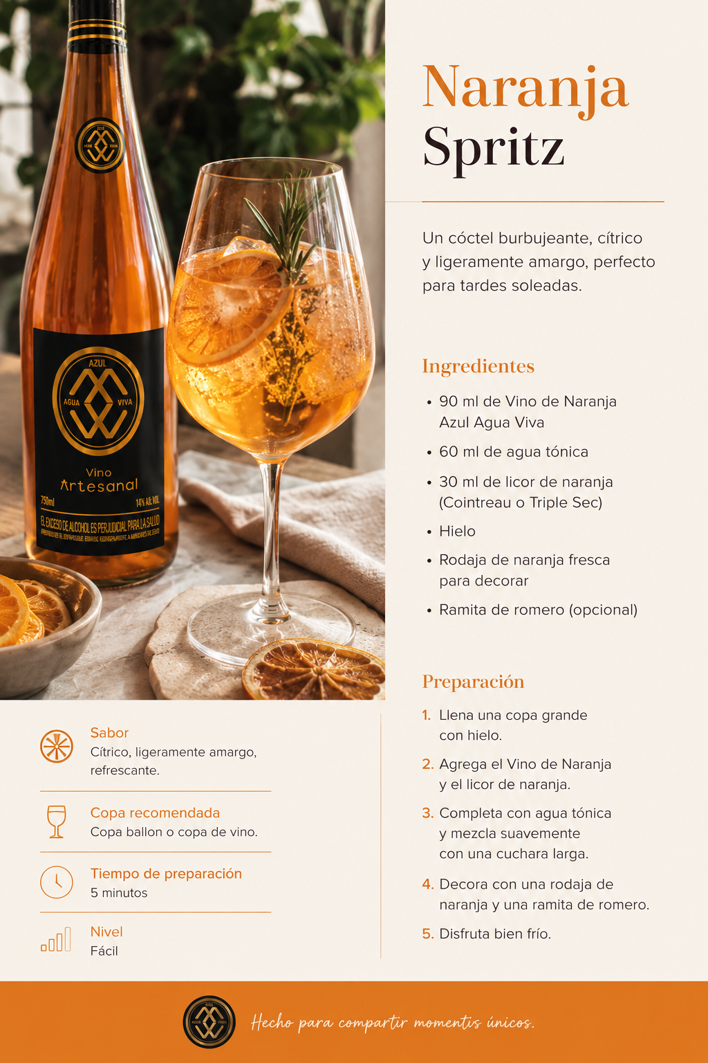 Receta Naranja Spritz — AZZÚ